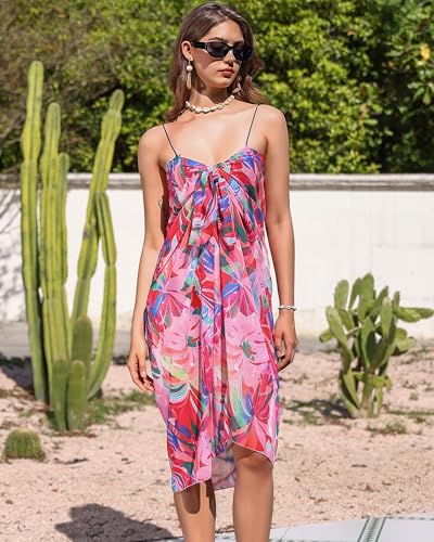 Image of Eicolorte Womens Beach Cover Up Chiffon Sheer Bikini Beach Swimsuit Coverup Sarong Pareo Wraps for Women