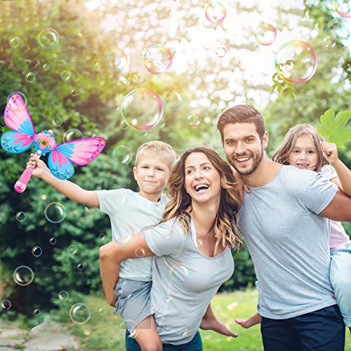 Butterfly Bubble Machine For Toddlers,Magic Bubble Wand For Kids,Musical Light Up Bubble Blower With 2Bubbles Refill,Automatic Butterfly Bubble Maker Toys For Girls,Birthday,Weddings,Outdoor&Indoor #TOP6