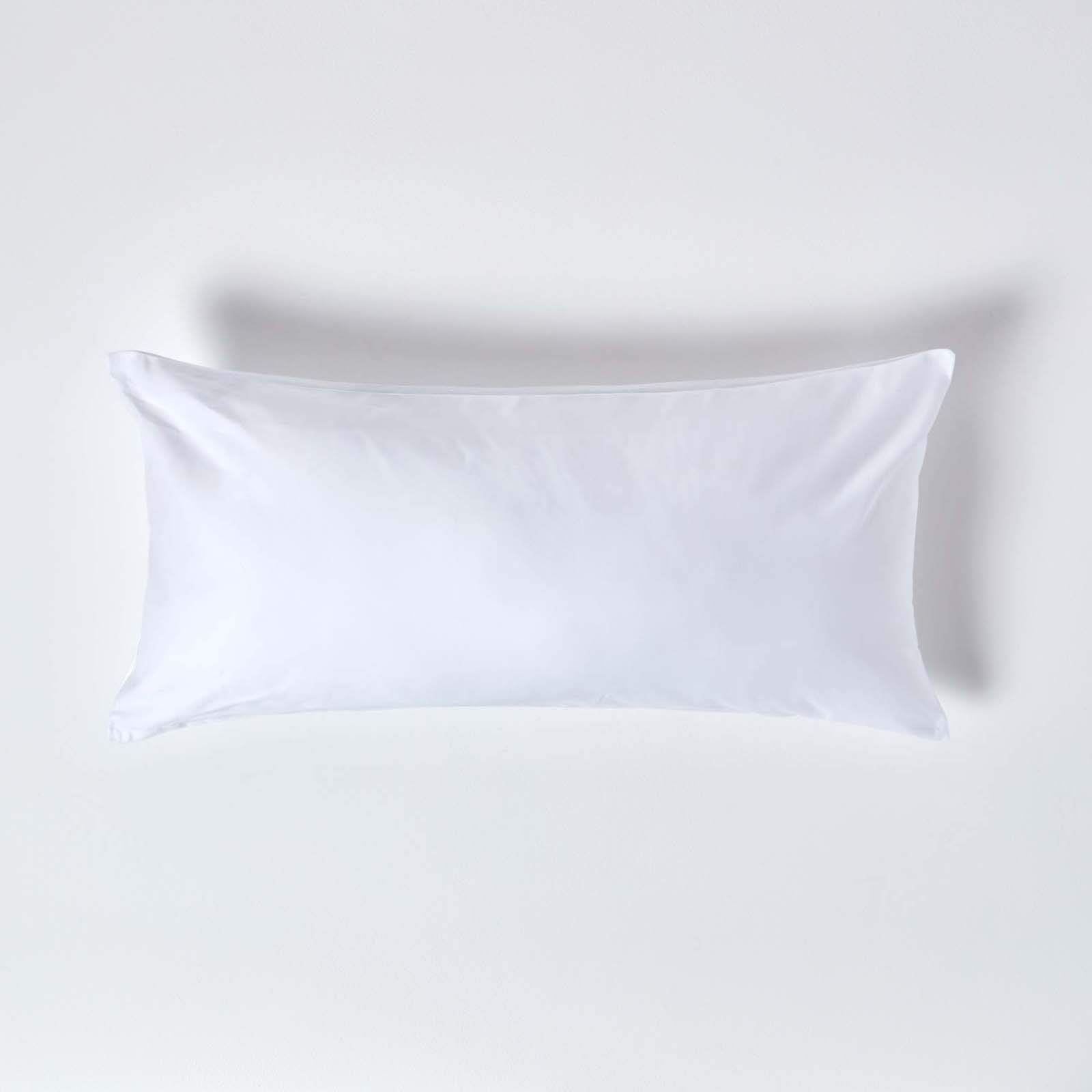 Rackhams White Premium 1000 Tc Egyptian Cotton Sateen Weave Pillowcase, European Size - 40 X 80 Cm