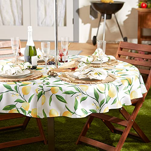 DII CAMZ11291 Spring & Summer Outdoor Tablecloth, Spill Proof and Waterproof with Zipper and Umbrella Hole - Image 4