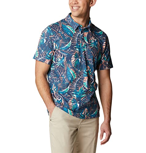 Columbia Men's Thistletown Hills Polo, Dark Mountain King Palms Multi, Xx-Large #TOP4