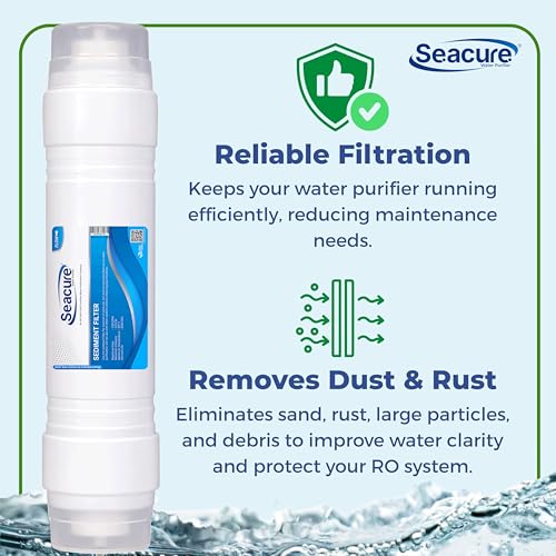 Image of Seacure Complete RO Water Purifier Filter Service Kit | Universal RO Kit for All Water Purifiers | 2 Inline Filters + Membrane + Mineral & UF Filter + Accessories | Best for Home and Offices