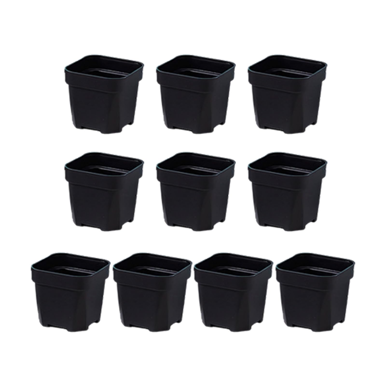 hogtnd Set of 10 Breathable Plastic Containers Flower Pots Special for Succulent Plants Balcony Plants Beginner Garden