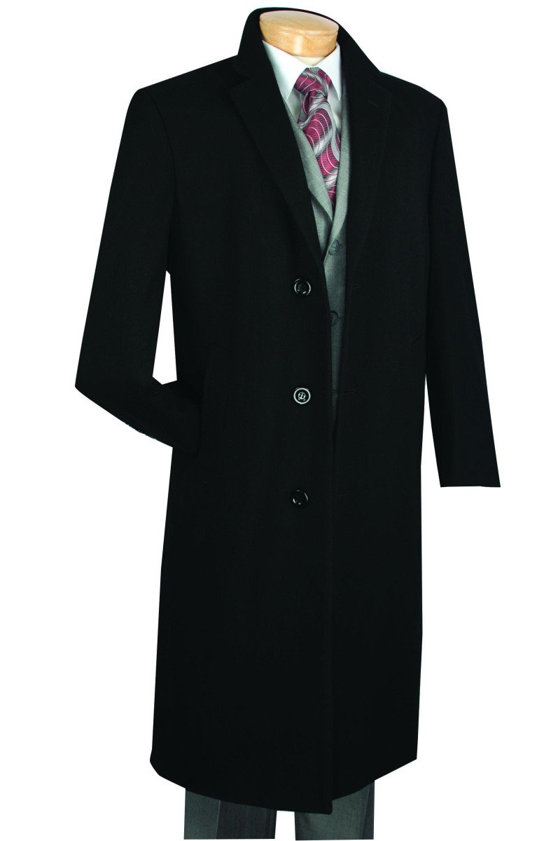 Vinci Men's Cashmere Wool Overcoat