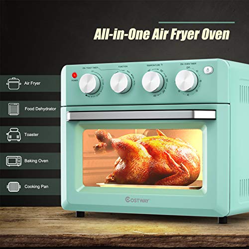 COSTWAY-Toaster-Oven-Countertop-7-in-1-Convection-Oven-with-Air-Fry-Bake-Broil-Toast-Dehydrate-Pizza-Warm-Function-1550W-Air-Fryer-Toaster-Oven-with-Timer-Temperature-Control-5-Accessories COSTWAY Toaster Oven Countertop 7 in 1 Convection Oven with Air Fry Bake Broil Toast Dehydrate Pizza Warm Function 1550W Air Fryer Toaster Oven with Timer Temperature Control 5 Accessories