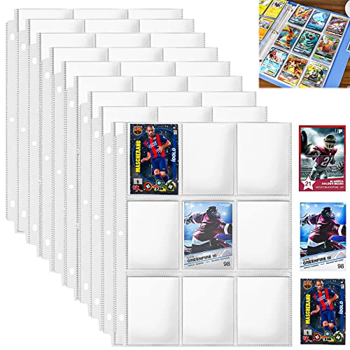 Molbory Scrapbook vierge, 1440 pochettes pour cartes à collectionner, 80 pages par 18 pochettes vierges pour cartes double face, pochettes pour cartes Pokémon Pokemon Scrapbook (transparent) Cover