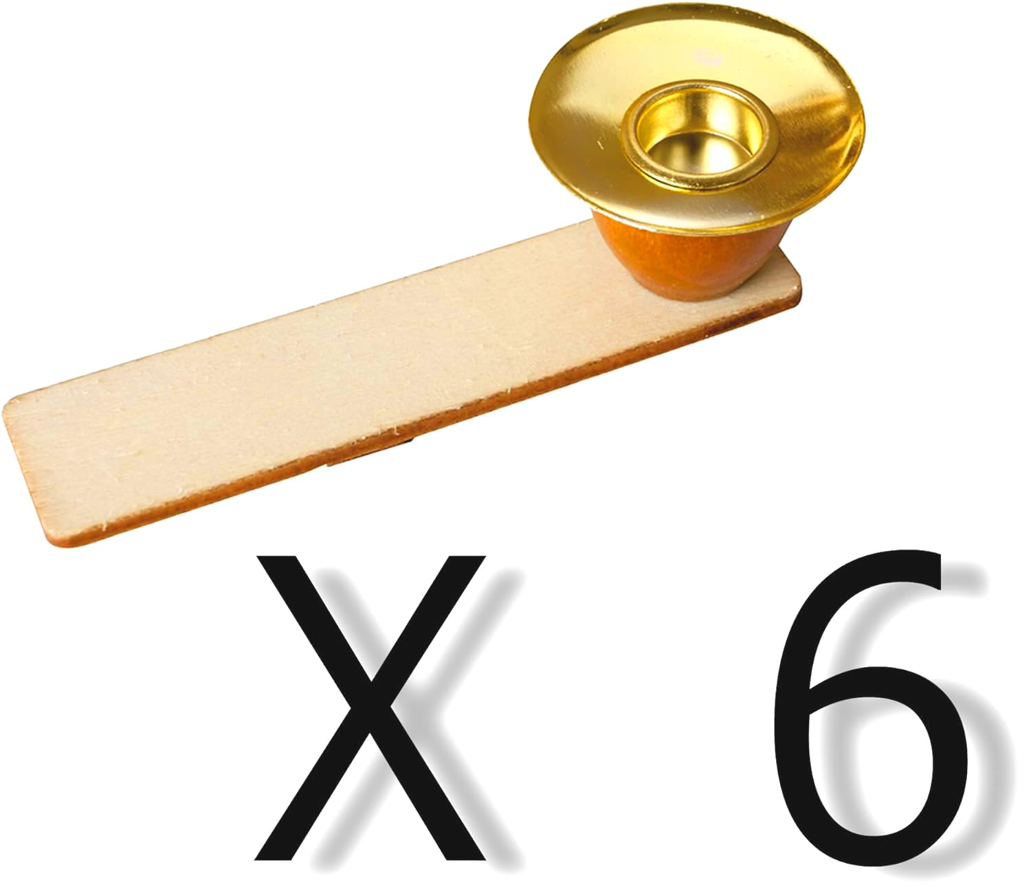 Portacandele Per Piramidi Di Natale - Set Di 6 In Legno E Metall | Compatibili Con Piramidi 30-60 Cm - Foto 11