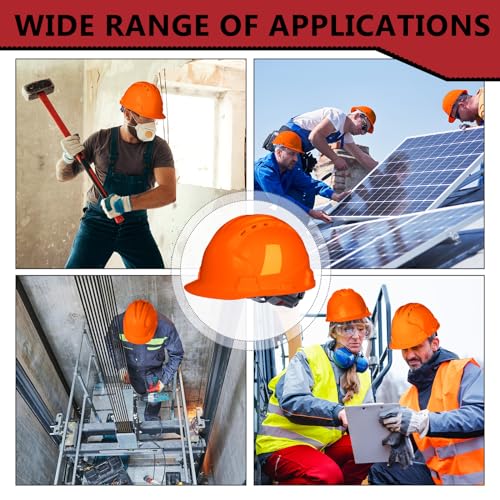 Image of Leumoi 20 Pack Hard Hat Bulk 4-Point ABS Safety Helmets Adjustable