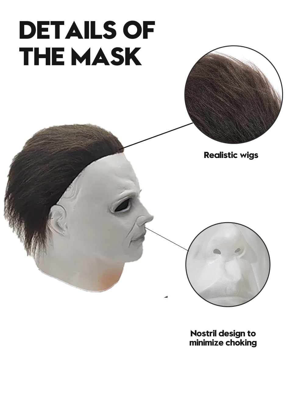 Halloween Navy Blue Coveralls Jumpsuit,Horror Killer Navy Cosplay Costume for Men, Includes Mask and Toy Knife