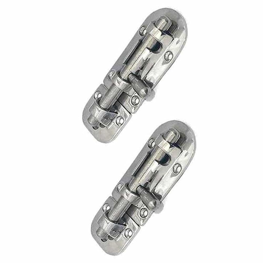 2Pcs 316 Stainless Steel Barrel Slide Bolt, Boat Door Lock Latch Marine Grade Slide Barrel Bolt Clasp for Marine Boat Window Door Hatch Cabinet (110mm)