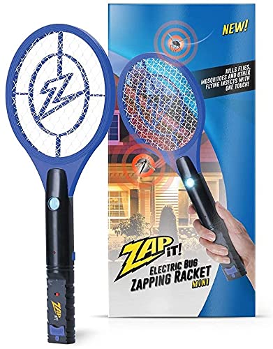 ZAP IT! Bug Zapper Rechargeable Bug Zapper Racket, 4,000 Volt, USB Charging Cable
