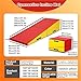 LICOME Portable Folding Incline Mat for Gymnastics, Yoga, Dance Martial Arts Space-Saving, Multi-Use Exercise Equipment for Home & Studio Fitness Training(200x70x45cm)