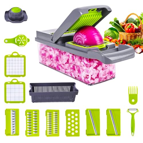 Vegetable Chopper Slicer Dicer 14-in-1 Fruits Cutter Mandoline