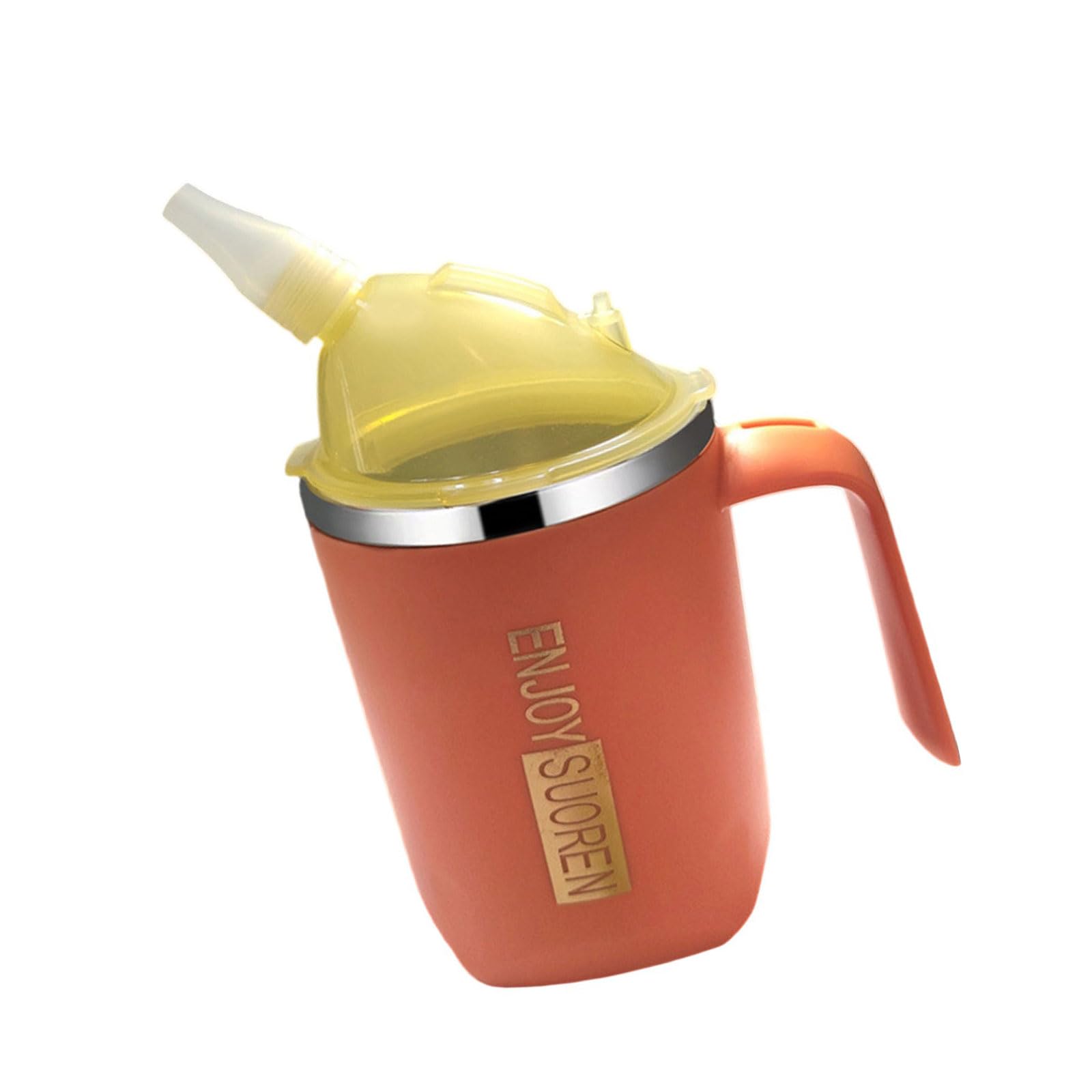Lerpwige Spill Immune 304 Rustless Feeding Cup With Against Choking Straw For Elderly And Postnatal Care 400ml Capacity Against Strangle Nursing Cup With Ergonomic Plan