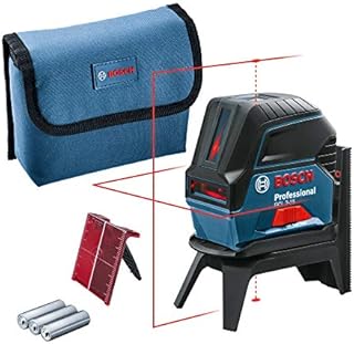 Bosch Professional Kreuzlinienlaser GCL 2-15 (roter Laser, Innenbereich, mit Lotpunkten, Arbeitsbereich: 15 m, 3x AA Batterien, Drehhalterung RM 1, Laserzieltafel, Schutztasche)
