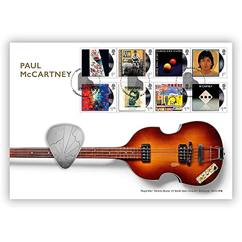 Royal Mail Paul McCartney Plectrum Medaille Cover 'Albums' - Image 3