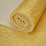 Tela rasete foamizada brillo satinado – 150 cm ancho | Carnaval, cosplay, escenografía, manualidades | 100% poliéster | tres capas – por metros (ORO MOSTAZA, 1 METRO)