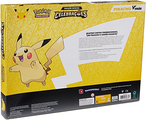 Box Pokémon, Copag, Celebrações Pikachu V União, Estampado