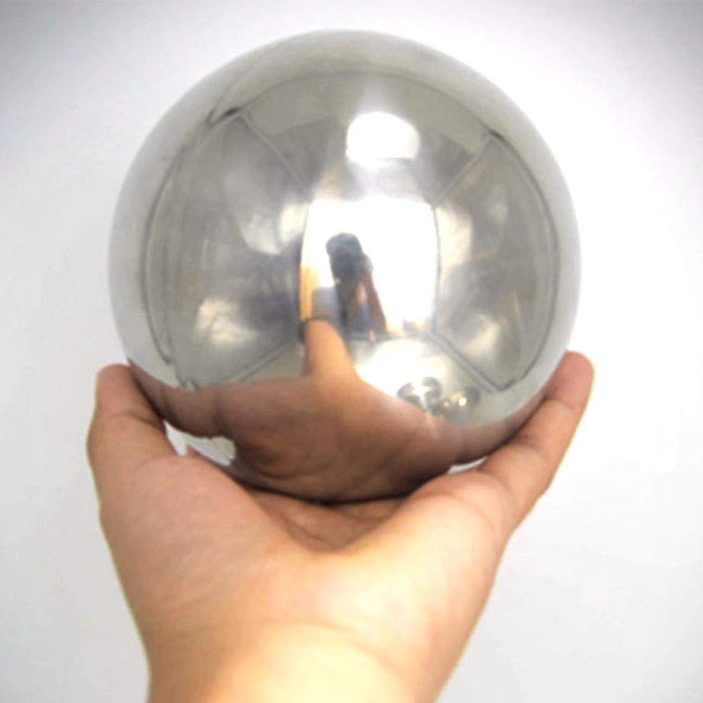 2 Boules Jardin Zosenda - Acier Inox Poli Miroir - Diamètre 10cm - Décoration Extérieur/Étang
