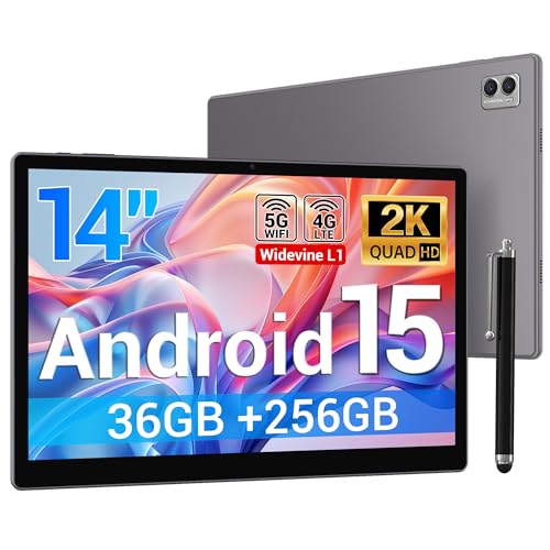 BEYNIVAN Tablet 14 Pulgadas Android 15 Tableta con 4G LTE y 5G Wi...