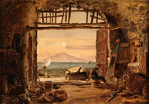 Toile Vésuve Edward William Cooke image art mural 60x90cm