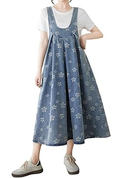 denim dress with embroidery