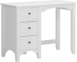 SDHYL Desk with Drawers, 37.5 Inches Study Workstation,Computer Desk with 3 Drawers，Small Desk with Storage for Home Office,Study