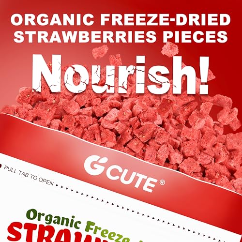 Organic Freeze Dried Strawberries Pieces - 10oz/284g Pack of 3 Crispy Dry Strawberry for Yogurt, Smoothies, Cereal & Baking | No Sugar, No Additives & Natural Dehydrated Fruit Snacks for Kids & Adults - image 3