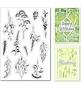 Arrietty DIY Layered Flowers Leaves Clear Stamps For Card Making
