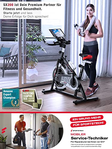 Sportstech Ergometer Heimtrainer mit 22KG Schwungrad & Multiplayer APP | Hometrainer Fahrrad für Zuhause… – Bild 3