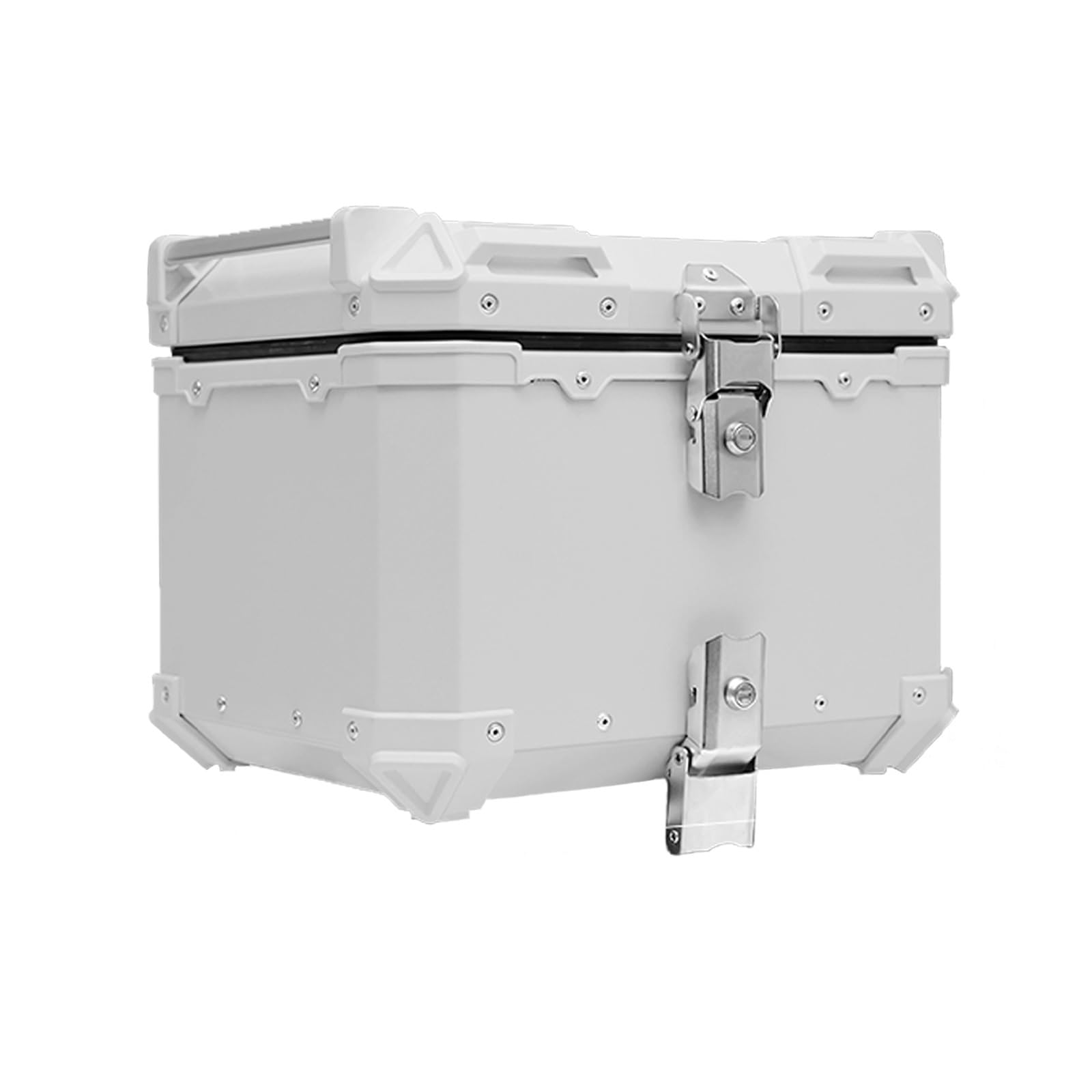 40/45L Baule per Moto Con Piastra Universale Impermeabile Lega Di Alluminio Bauletto per Motociclette Rigida Top Box per Moto Con Doppia Serratura Accessori Completi per Ciclomotori Motocicli Scooter(