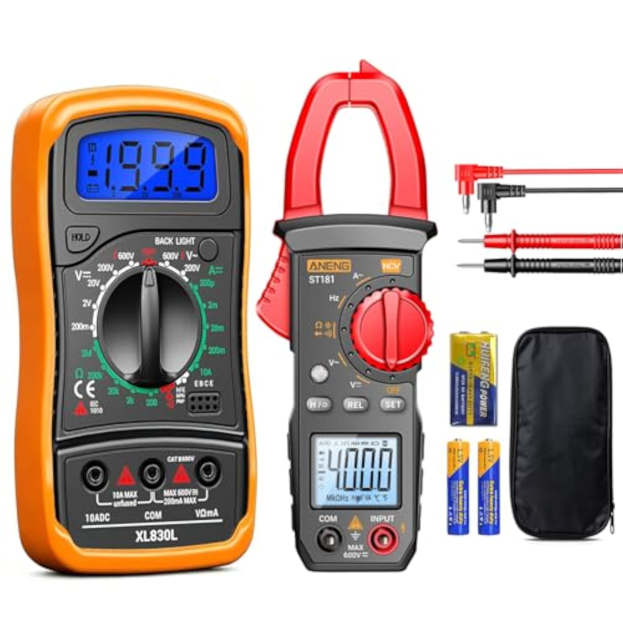 Multimeter Clamp Meter Kit for Electrical Testing