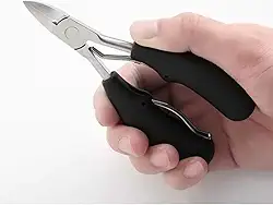 Alicate Cortador Desencravador De Unha grande cuticula Profissional manicure Aço Inox afiado ponta fina com mola corte curvo