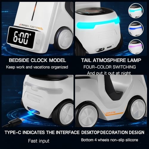 Image of All-in-One Wireless Charging Station with Alarm Clock - Mifaso 3-in-1 Car Design Charger for 16 /15 Series, S25, 3, Watch 10 /9 /8 /7 - Perfect Nightstand Accessory (3ft)