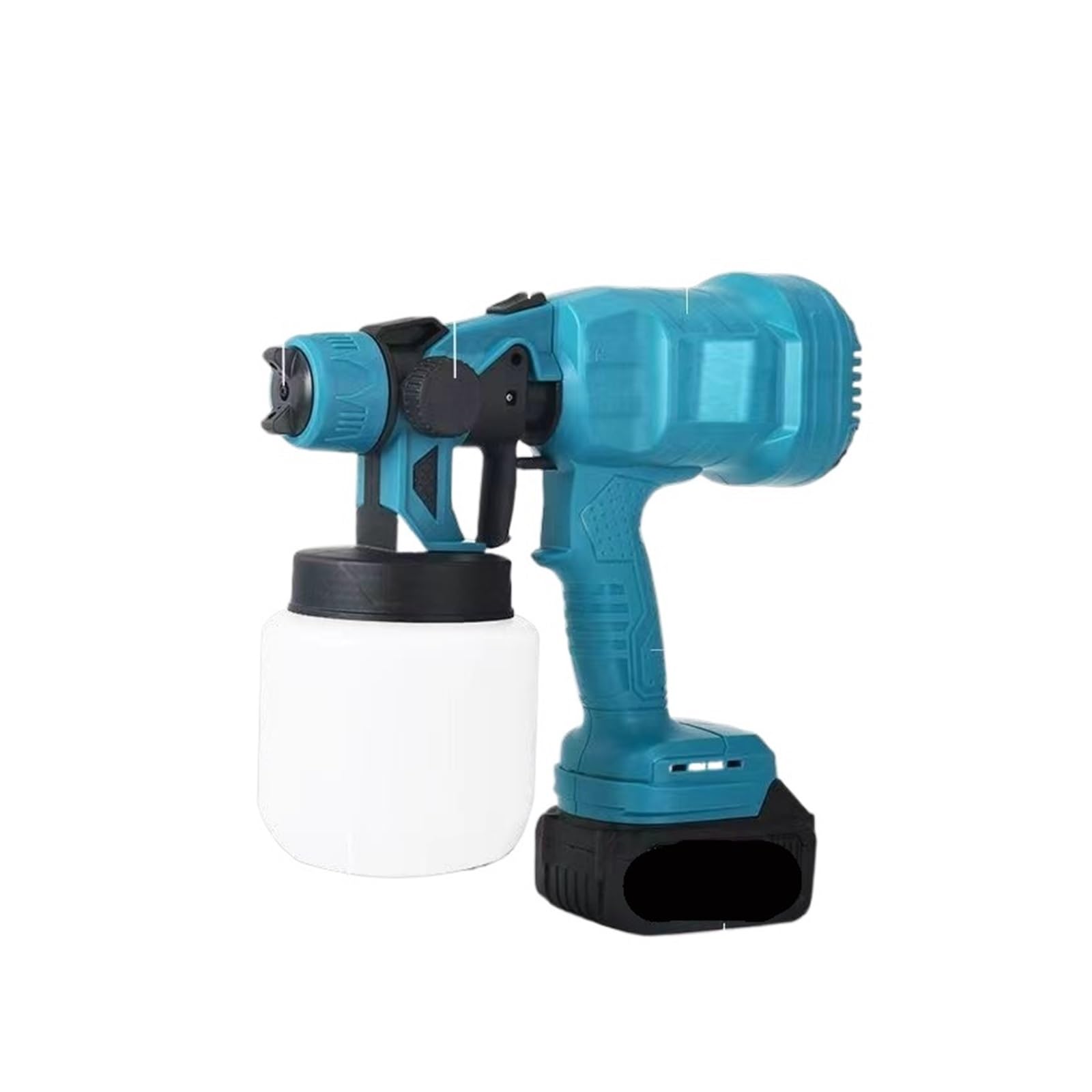 Pistola Rociadora, Pistola pulverizadora de pintura eléctrica litio inalámbrica, herramienta pulverización HVLP for látex y aceite