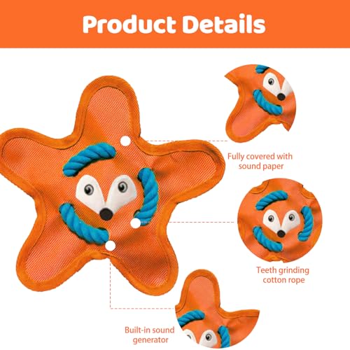 Juguete Mordible Sonoro para Perros TJE Color Naranja miniatura 2