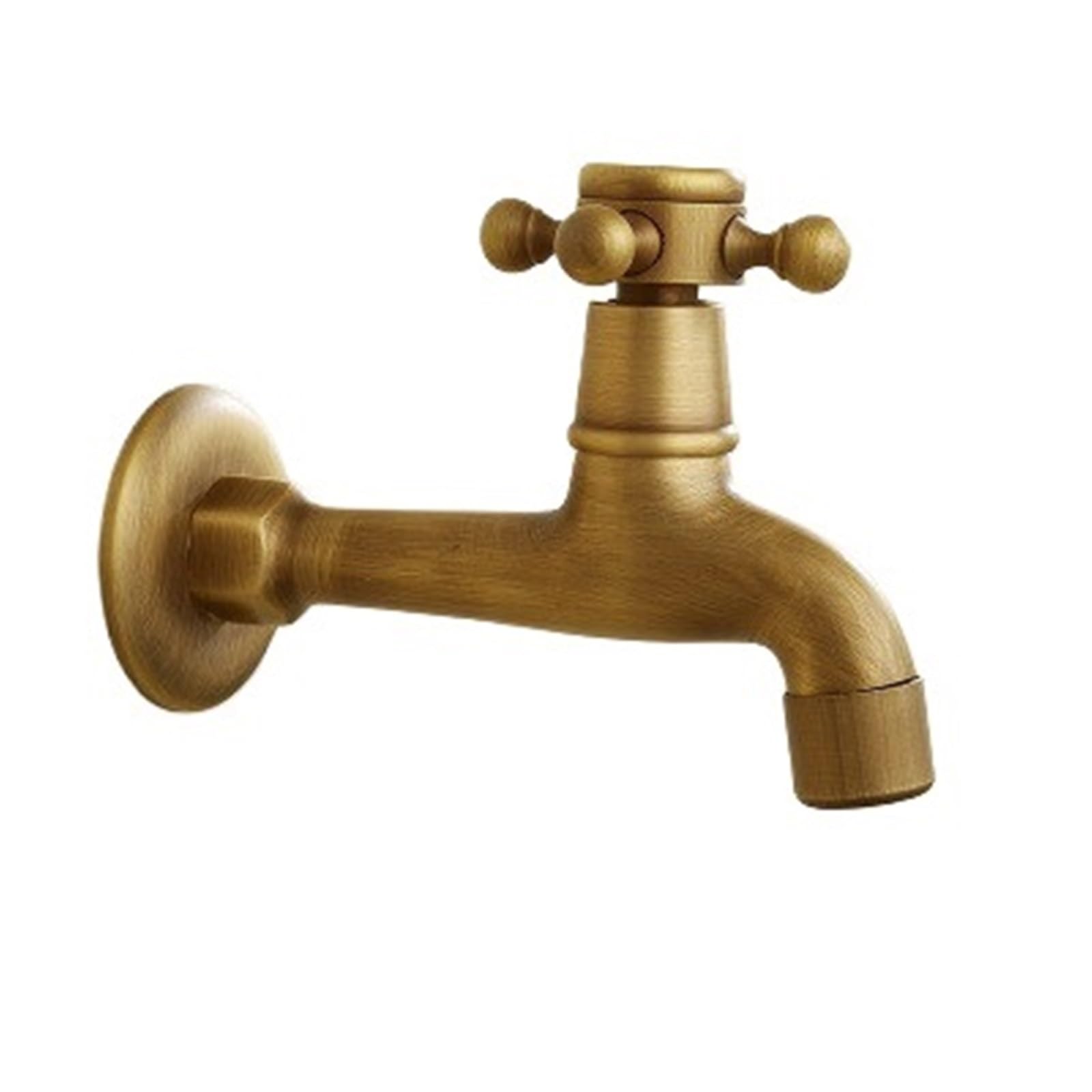 Outside Tap Brass Tap Faucet Garden Bibcocks Carved Washing Machine Outdoor Single Cold(Style G Tall)