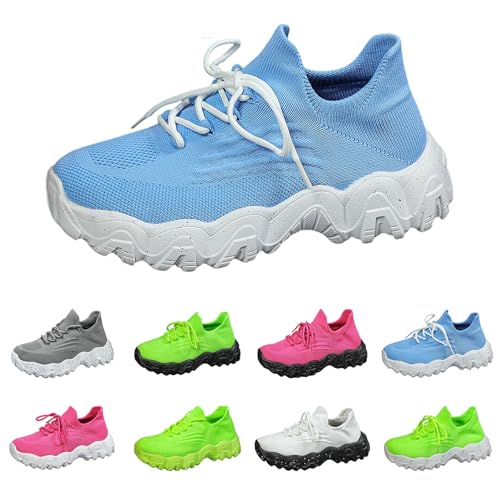 Zapatillas para mujer 35-44 - Zapatos con cordones para mujer, antideslizantes, con cordones, zapatillas de malla para correr, zapatillas de deporte al aire libre, zapatillas de entrenamiento, zapatos