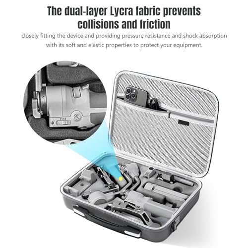 Image of RS 4 Mini Carrying Case, Portable PU Leather Storage Case Travel Shoulder Bag for DJI Ronin RS4 Mini Gimbal Stabilizer and Accessories