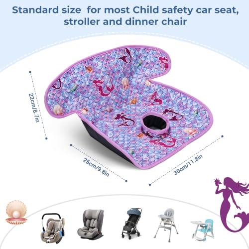 Image of COOLBEBE Car Seat Protector for Potty Training, Dry Waterproof Car Seat Liner Toilet Training for Baby Toddler Kid, Piddle Pads Cover Pad for Strollers & Carseat (Mermaid)