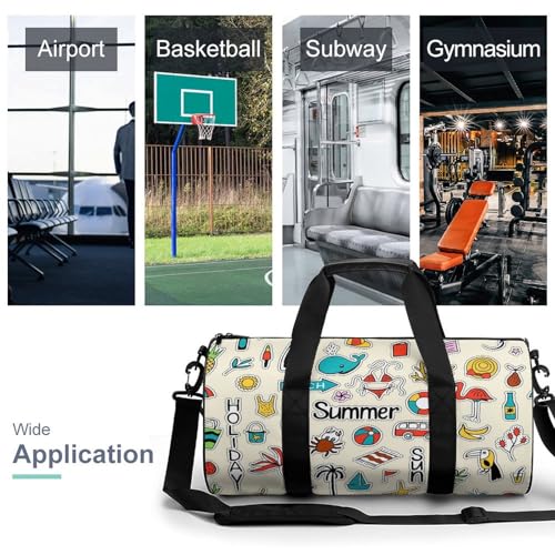 Duffel bag pour camping et randonnée d'été avec grand compartiment cylindrique - 3