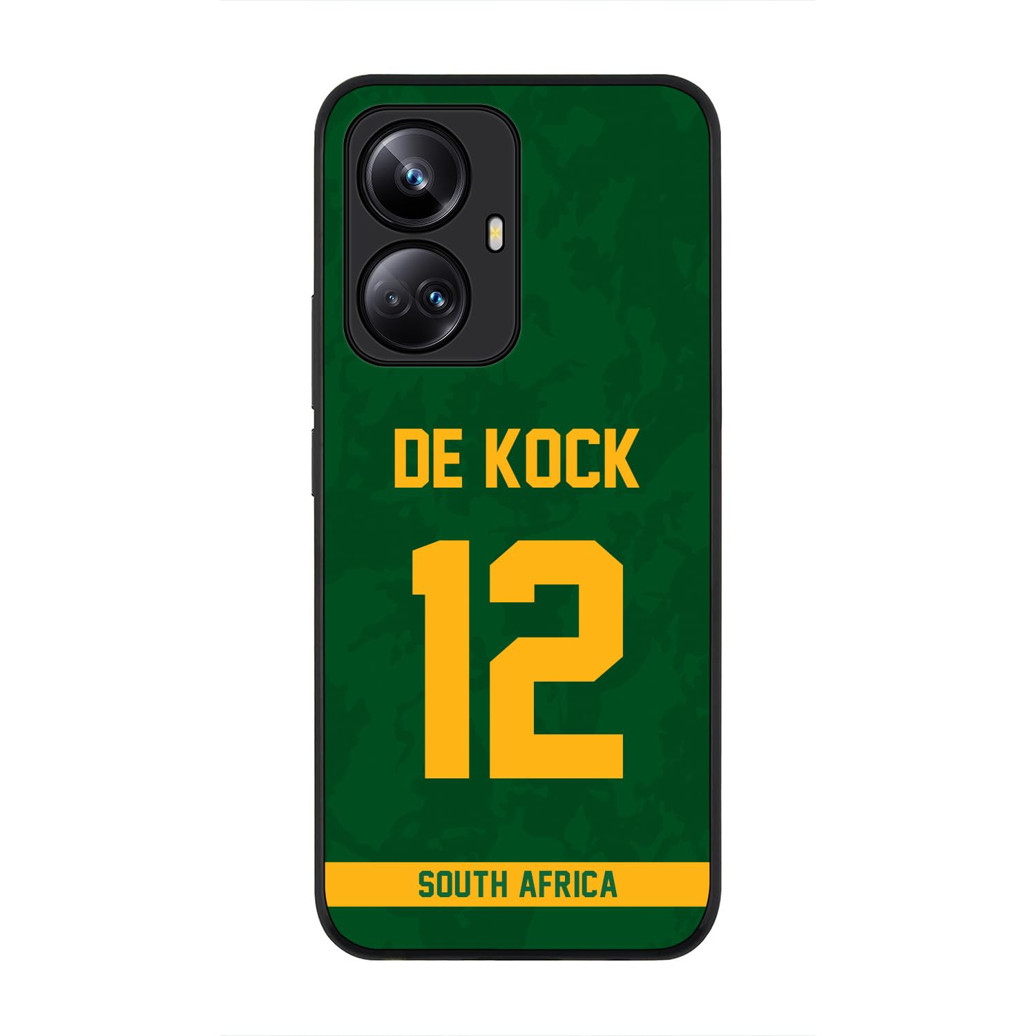 Stylizedd Cover for Realme 10 Pro Plus 5G Case, Rugged Black Slim fit Soft Flexible Anti Drop TPU Gel Thin Protective Phone Cases - Player Name - David Miller, Jersey Number- 10