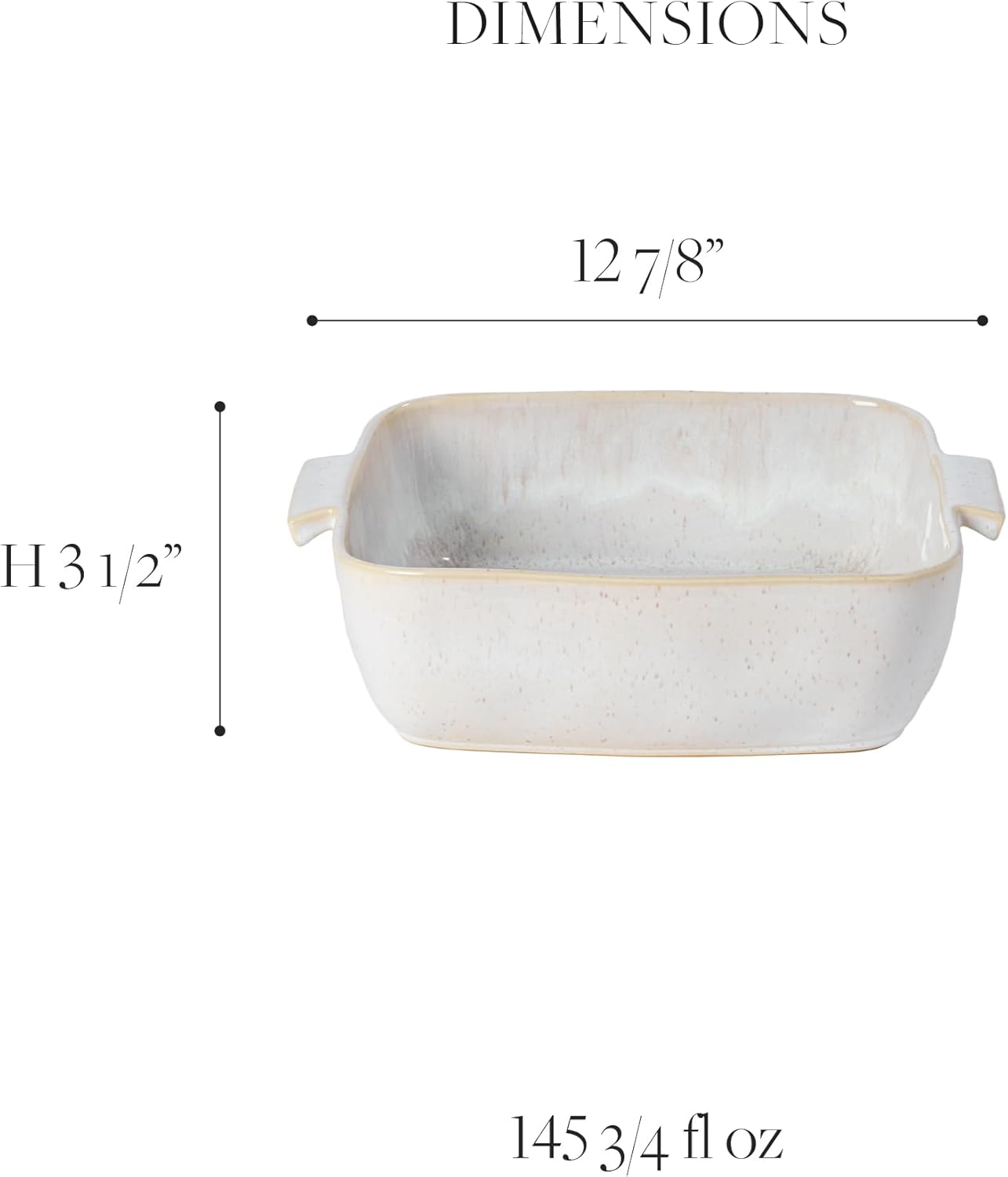 Casafina Ceramic 10.75" Square Baker - Eivissa Collection, Sea Blue | Oven & Dishwasher Safe Bakeware | Food Safe Glazing | Restaurant Quality Dinnerware