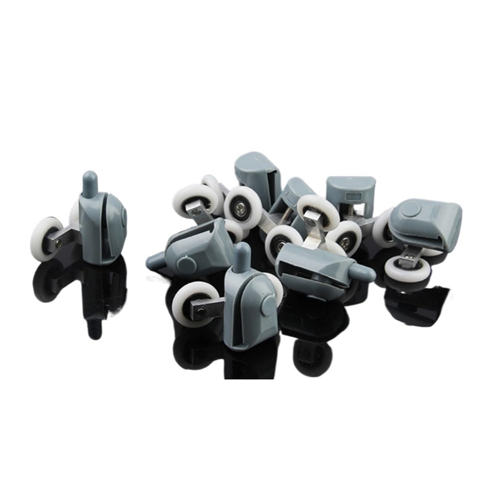 SBTRKT Rueda de Rodillo for Puerta de Ducha Doble de aleación de Zinc, poleas, Rodillos, Ruedas, diámetro de rodamiento de 19mm/20mm/23mm/25mm/27mm (Color : 2pcs Upper 2pcslower, Size : 25mm)