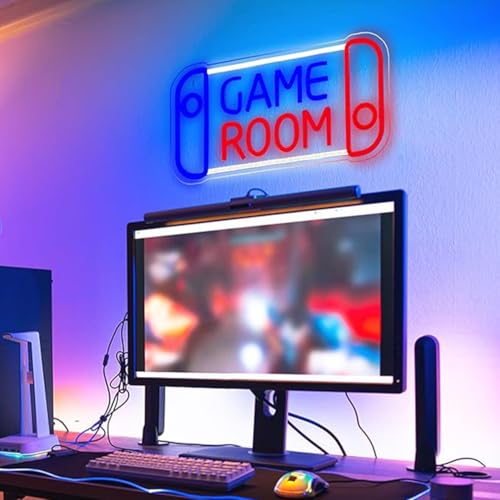 Image of LED Game Sign Game Zone Neon Signs Gaming Room Wall Art Decor Man Cave Lights Signs Gamer Home Bedroom Decoration USB Powered Brightness Adjustable