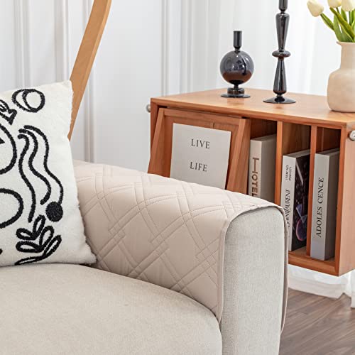 Reposabrazos de sofá, soporte antideslizante para sofá, para mandos a distancia, teléfonos móviles, gafas y revistas, elegante solución de almacenamiento para reposabrazos color caqui para sala de