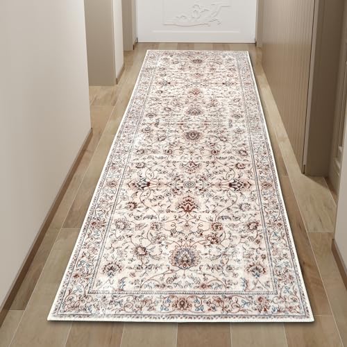 HNVNER Alfombra Salon Pelo Corto,60x180cm,Parte Inferior Antideslizante, Lavable Alfombras de Vinilo Pasillo,Tapetes para Sala、Dormitorio、Cocina、Baño