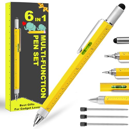 Huxungi 010 Gifts For Men, 6 In 1 Multitool Pen Dad Gifts cover