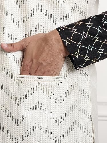 Image of SOJANYA (Since 1958 Men's Silk Blend Kurta and Pyjama with Nehru Jacket