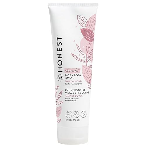 The Honest Company - Loción hidratante facial corporal Absorción rápida derivada natural hipoalergénica nutritiva de almendras dulces 85 onzas The Honest Company - Loción hidratante facial corporal Absorción rápida derivada natural hipoalergénica nutritiva de almendras dulces 85 onzas